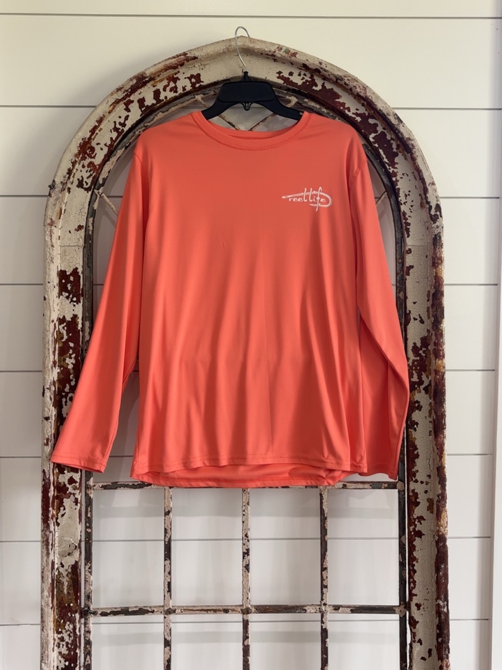 Men’s Reel Life  Coral Long-Sleeve Performance Tee